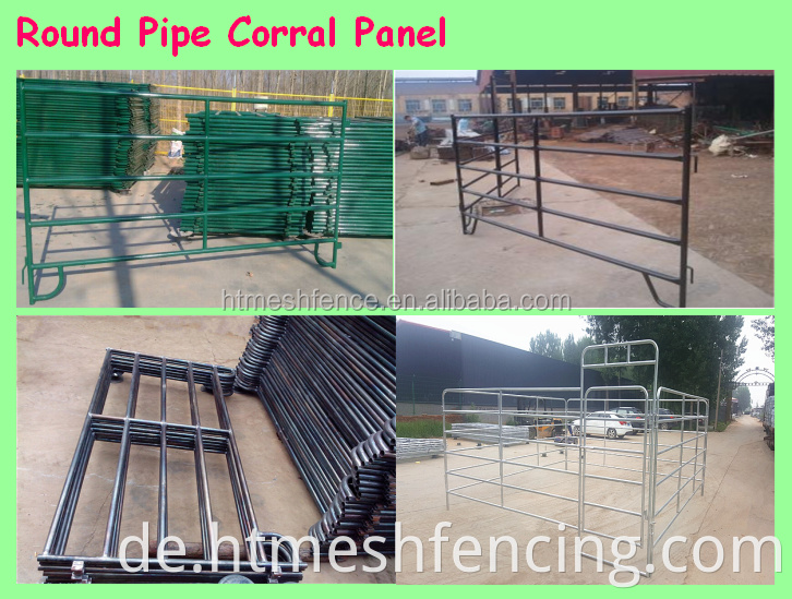 12 Fuß lang 6/5 BARS Economy Oval Tube Heavy Duty Ranch Panel (Gate)/Stahl tragbare Viehpaneele Großhandel